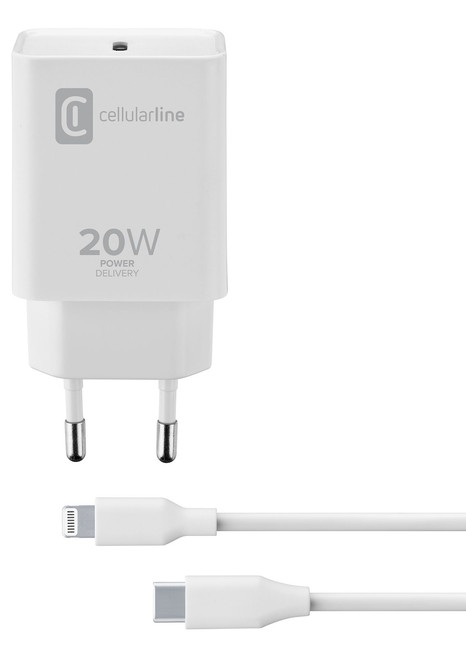 CELLULARLINE - USB-C CHARGER KIT 20W - USB-C TO LIGHTNING - IPHO - 2200014845