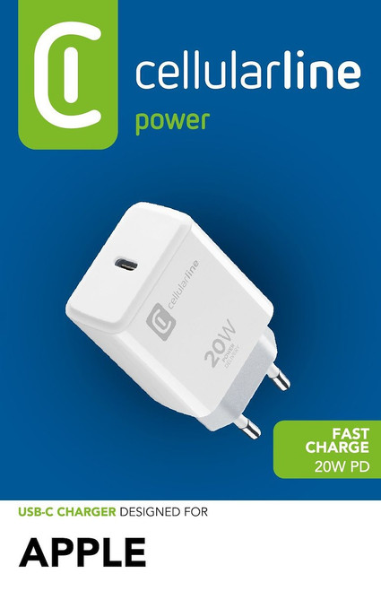 CELLULARLINE - USB-C CHARGER 20W - IPHONE 8 OR LATER - 2200014847