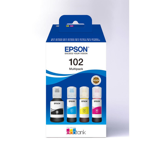 EPSON - EPSON FLACONE INCHIOSTRO ECOTANK 102 MPK 4 COL - 2200012860 EPSON - EPSON FLACONE INCHIOSTRO ECOTANK 102 MPK 4 COL - 2200012860