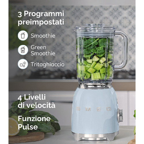 SMEG - Smeg Frullatore da Tavolo 50's Style – Verde LUCIDO – BLF03PGEU - 2230008860