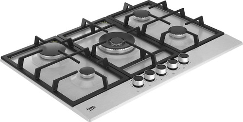 BEKO - Piano a Gas con PractiClean, 4 Bruciatori + 1 Wok High Power, 75 cm - 2230003446