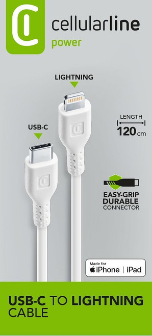CELLULARLINE - POWER CABLE 120CM - USB-C TO LIGHTNING - 2190004894