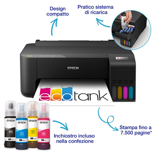 EPSON - EcoTank ET-1810 Stampante inkjet A4, serbatoi ricaricabili, fino a 3 anni inchiostro inclusi - 2220004277