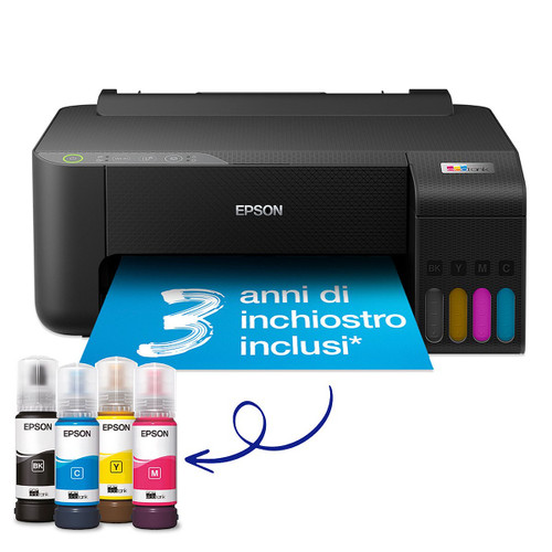 EPSON - EcoTank ET-1810 Stampante inkjet A4, serbatoi ricaricabili, fino a 3 anni inchiostro inclusi, 20 € di cashback* - 2220004277