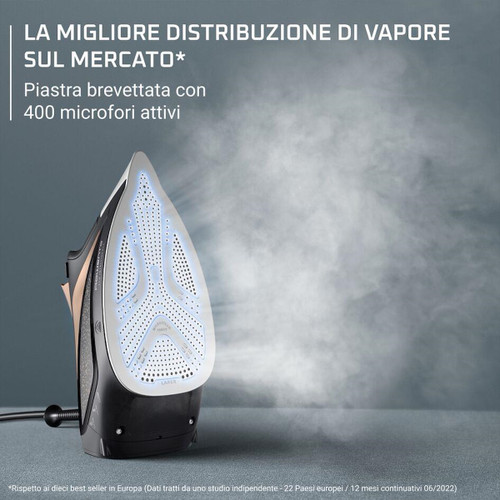 ROWENTA - Eco Intelligence Ferro a Vapore, 2500 W, vapore continuo 45 g/min, colpo vapore 190 g/min, Design Sostenibile, DW6341 - 242001281