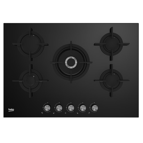 BEKO - Piano a Gas, 4 Bruciatori + 1 Wok High Power, 75 cm - 2210005569