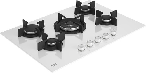 BEKO - HILW 75222 SW: 75 cm Gas Piano Cottura da Incasso ( 4 Bruciatori a Gas + 1 Wok ) - 2210005570