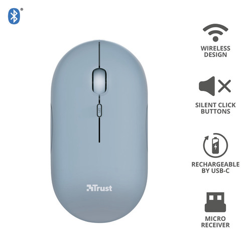 TRUST - PUCK WIRELESS MOUSE BLUE - 2200013139 TRUST 0 | Trony.it