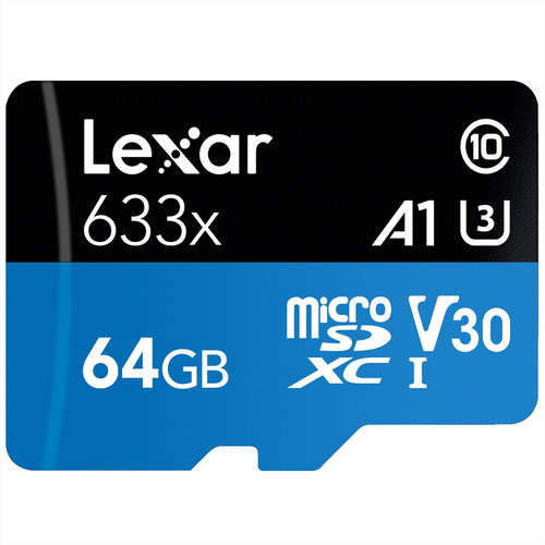LEXAR - MICROSDHC 633X 64GB W/ADA GLOBAL - 2200012326