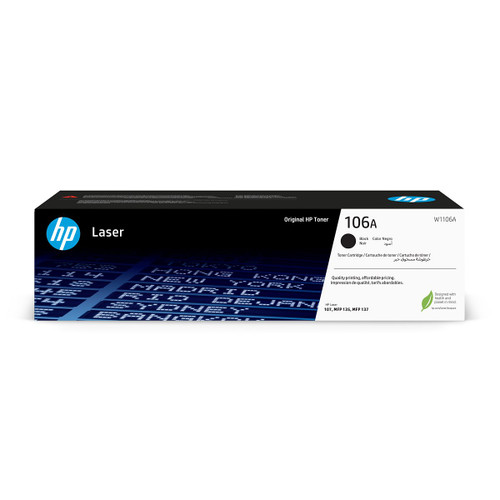 HP - HP 106A W1106A Cartuccia Toner Originale, Compatibile con Stampanti LaserJet, Nero - 2190010374