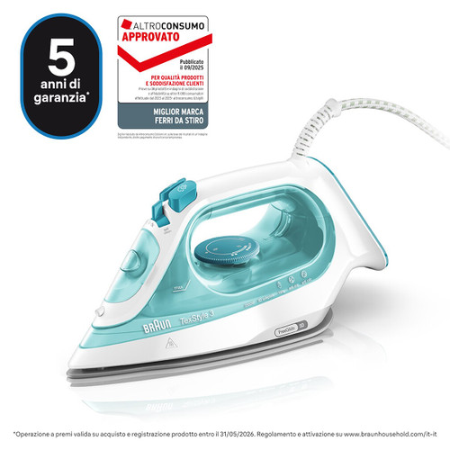BRAUN - FERRO A VAPORE TEXSTYLE 3 SI3041GR - 2190006601 BRAUN 0 | Trony.it