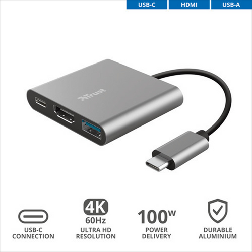 TRUST - DALYX 3-IN-1 USB-C ADAPTER - 2200003855 TRUST 0 | Trony.it