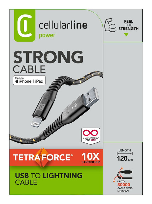 CELLULARLINE - TETRA FORCE CABLE 120CM - LIGHTNING - 2170022571