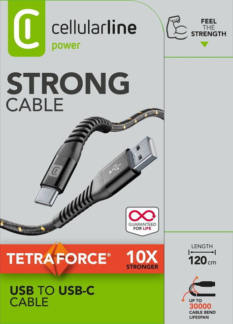 CELLULARLINE - TETRA FORCE CABLE 120CM - USB-C - 2170022574