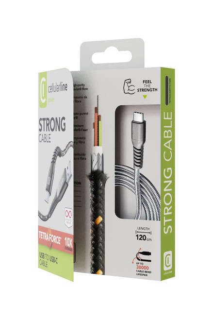 CELLULARLINE - TETRA FORCE CABLE 120CM - USB-C - 2170022574