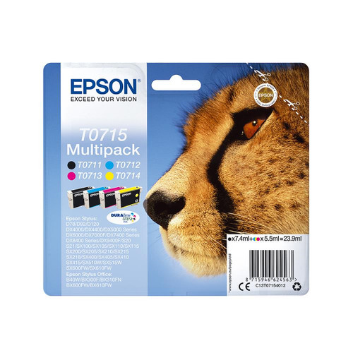 Epson - T071 GHEPARDO MULTIPACK 4COLORI T0715 - 1802132132