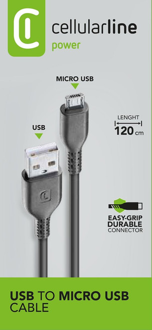 CELLULARLINE - POWER CABLE 120CM - MICRO USB - 1902087964 CELLULARLINE 0 | Trony.it