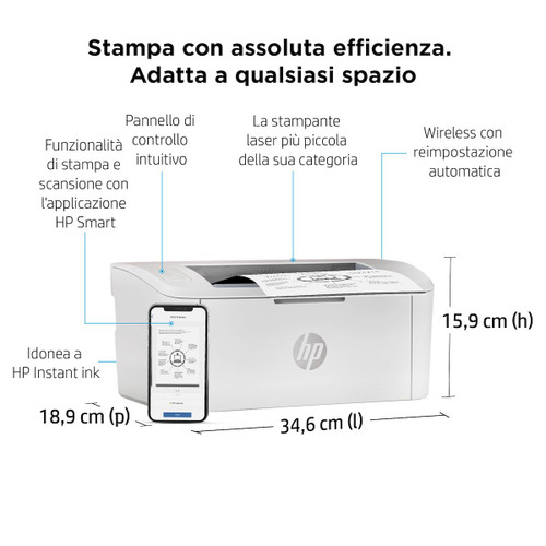 HP - HP LaserJet M110w Stampante singola funzione Laser monocromatica Wifi - 2230002707