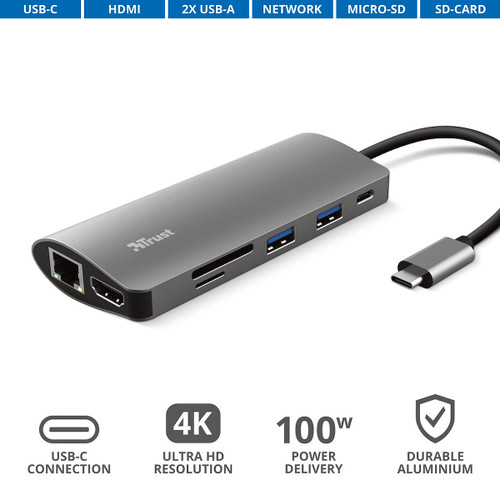 TRUST - DALYX 7-IN-1 USB-C ADAPTER - 2200006539