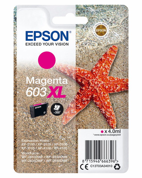 EPSON - 603 STELLA MARINA T03A XL SINGLE MAGENTA - 2190010113 EPSON - 603 STELLA MARINA T03A XL SINGLE MAGENTA - 2190010113