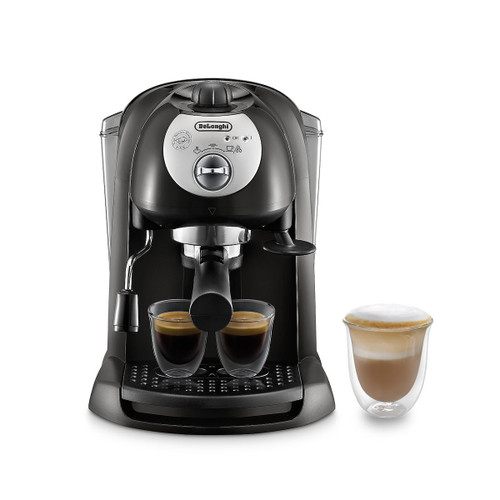 DE'LONGHI - DE'LONGHI EC201CD.B - Macchina da Caffè Manuale Espresso e Cappuccino, Polvere e Cialde E.S.E., 1L, 1100W, Nero - 2150007182