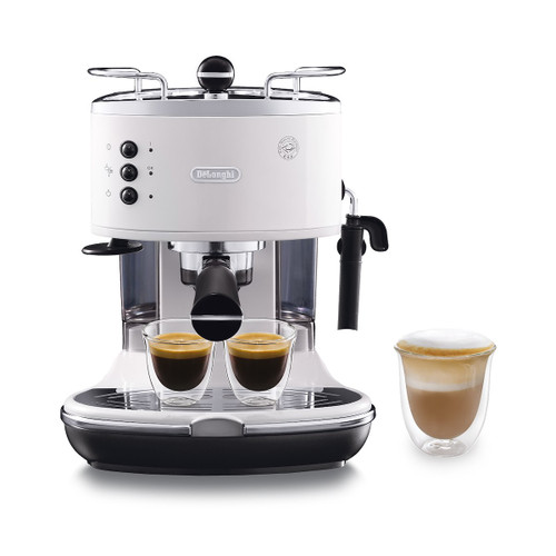 DE'LONGHI - De'Longhi ICONA - Macchina da Caffè Manuale Espresso e Cappuccino, Polvere e Cialde ESE, 1.4L, 1100W, Bianco (ECO311.W) - 2150001765