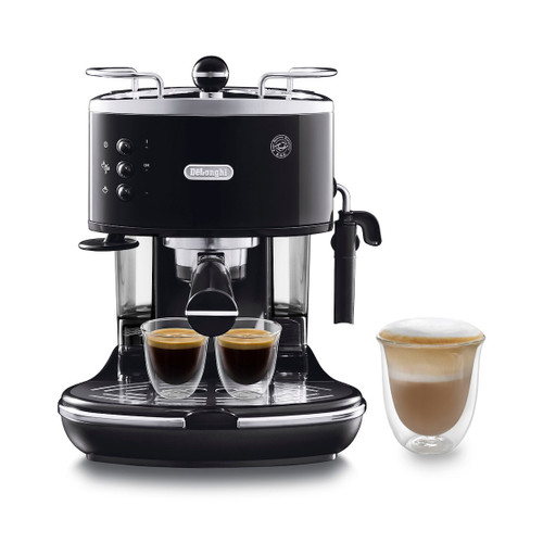 DE'LONGHI - DE'LONGHI Icona - Macchina da Caffè Manuale Espresso e Cappuccino, Polvere e Cialde ESE, 1.4L, 1100W, Nero (ECO311.BK) - 2150001760