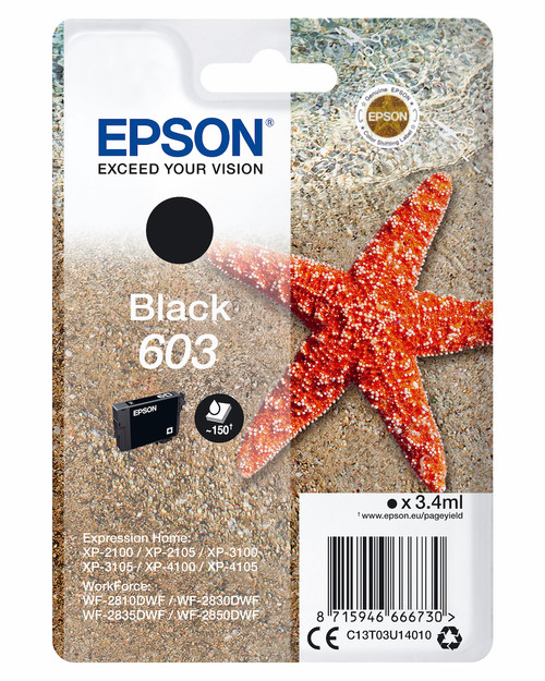EPSON - 603 STELLA MARINA T03U STANDARD SINGLE NERO - 2190010106 EPSON - 603 STELLA MARINA T03U STANDARD SINGLE NERO - 2190010106