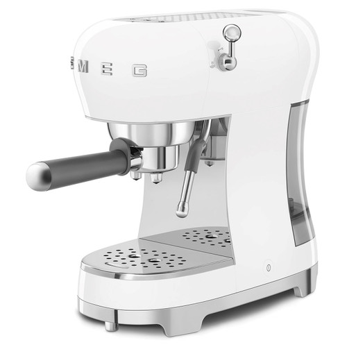 SMEG - Smeg Macchina da Caffè Espresso Manuale 50's Style – Bianco LUCIDO – ECF02WHEU - 2230010766