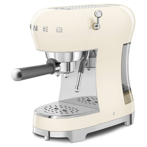 SMEG - Smeg Macchina da Caffè Espresso Manuale 50's Style – Panna LUCIDO – ECF02CREU - 2230008903
