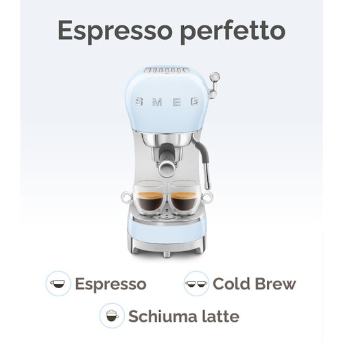 SMEG - Smeg Macchina da Caffè Espresso Manuale 50's Style – Panna LUCIDO – ECF02CREU - 2230008903