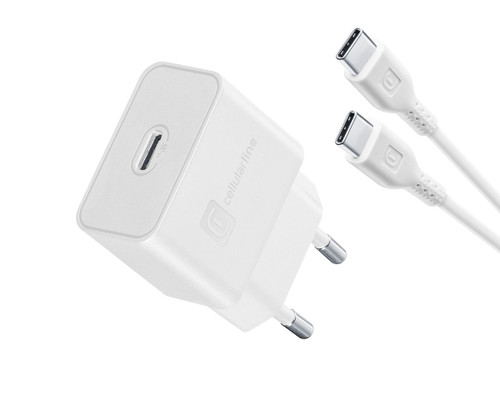 CELLULARLINE - SUPER FAST CHARGER KIT 25W - USB-C TO USB-C - SAM - 2220011154 CELLULARLINE 0 | Trony.it