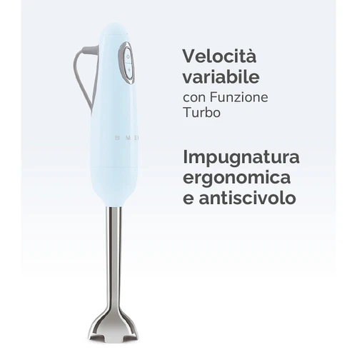 SMEG - Smeg Frullatore Immersione 50's Style – Azzurro LUCIDO – HBF11PBEU - 2220008680
