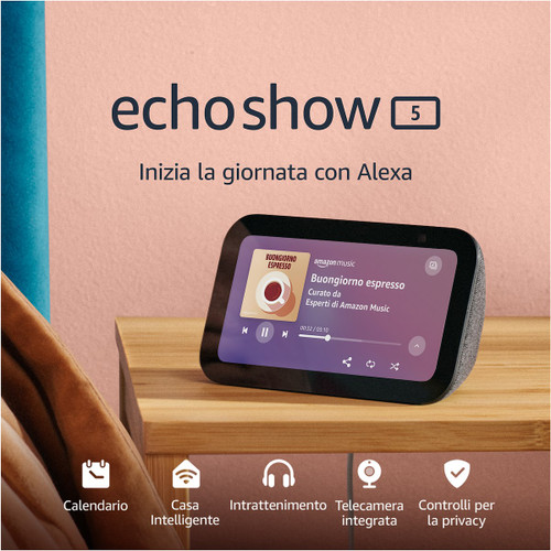 AMAZON - ECHO SHOW 5 (3ª GENERAZIONE) | ANTRACITE - 2230011015