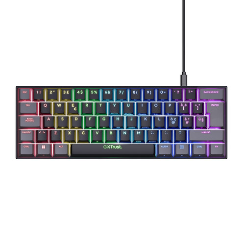TRUST - GXT867 ACIRA 60% MINI GAMING KEYBOARD IT - 2240002030 TRUST - GXT867 ACIRA 60% MINI GAMING KEYBOARD IT - 2240002030