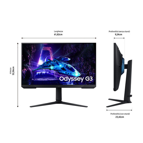 SAMSUNG - Monitor Gaming Odyssey G3 - G30D da 27'' Full HD - 2240014787 SAMSUNG - Monitor Gaming Odyssey G3 - G30D da 27'' Full HD - 2240014787