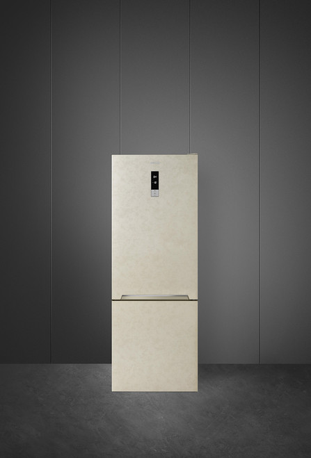 SMEG - Frigo combinato da libera installazione larghezza 70 cm, classe E, total no frost, display esterno, colore marmorizzat - 2240013006