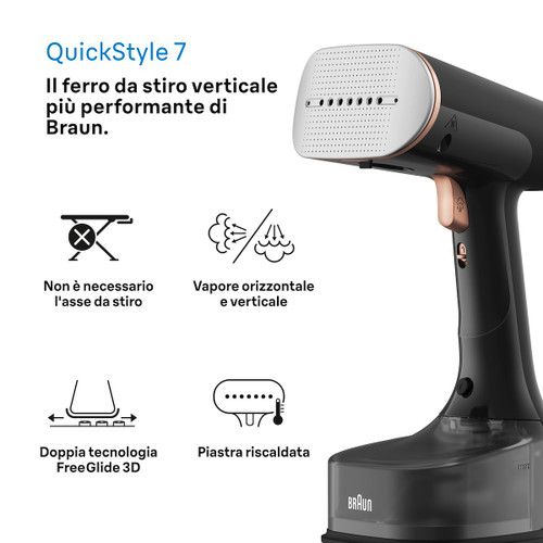 BRAUN - STIRATORE VERTICALE QUICKSTYLE 7 GS7077BK - 2240016945
