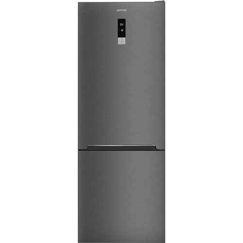SMEG - Frigo combinato da libera installazione larghezza 70 cm, classe D, total no frost, display esterno, colore dark inox - 2240013007