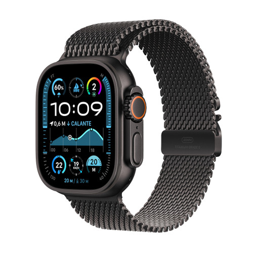 APPLE - Watch Ultra 2 GPS + Cellular 49mm Cassa Titanio Nero con Nero Titanium Milanese Loop  M - 2240019431