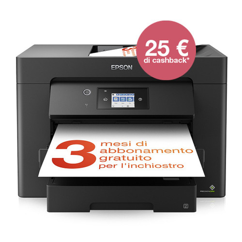 EPSON - Stampante inkjet multifunzione A3 WorkForce WF-7830DTWF, 3 mesi inchiostro gratuito con ReadyPrint, 25 € cashback* - 2230016504