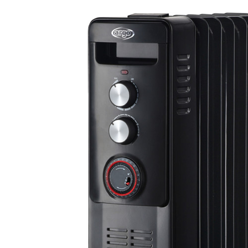 ARGO - Argo Warm Black TT 11, radiatore ad olio minerale diatermico con timer meccanico e funzione Turbo - 2230013064