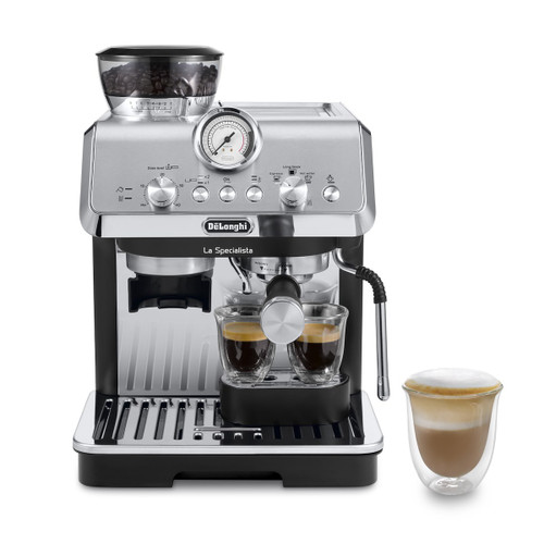 DE'LONGHI - DE'LONGHI La Specialista Arte - Macchina per Caffè in chicchi Manuale, Montalatte manuale, 1400W, Metal Black (EC9155.MB) - 2210013816