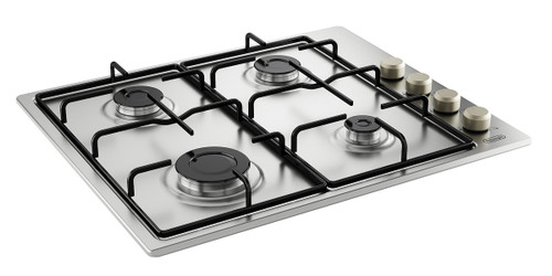 DE'LONGHI - Piano acciaio inox, 4 bruciatori gas e griglie smaltate nere - 2240023232