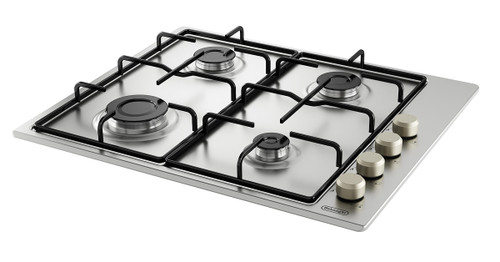 DE'LONGHI - Piano acciaio inox, 4 bruciatori gas e griglie smaltate nere - 2240023232