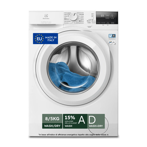 ELECTROLUX - Lavasciuga 8+5 Kg Classe D/A-15% 1400 Giri MADE IN ITALY EW7W285W - 2240018484