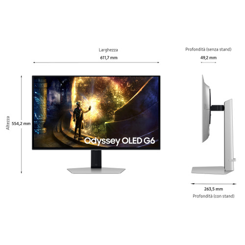 SAMSUNG - Monitor Gaming Odyssey OLED G6 - G61SD da 27'' - 2240023666