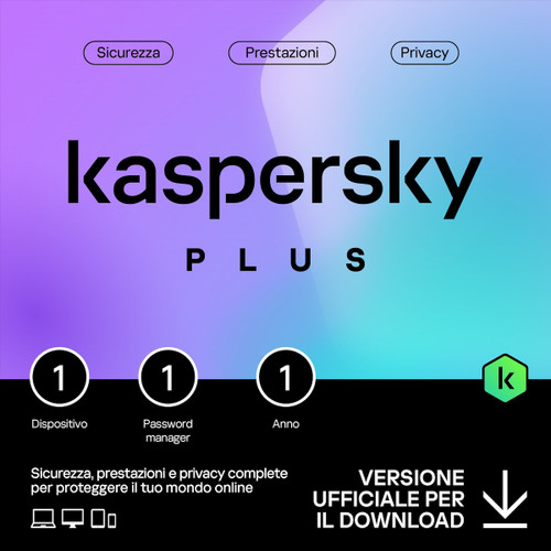 KASPERSKY - KASPERSKY PLUS 1D 1Y ESD TRONY _IT - 8080001087 KASPERSKY - KASPERSKY PLUS 1D 1Y ESD TRONY _IT - 8080001087