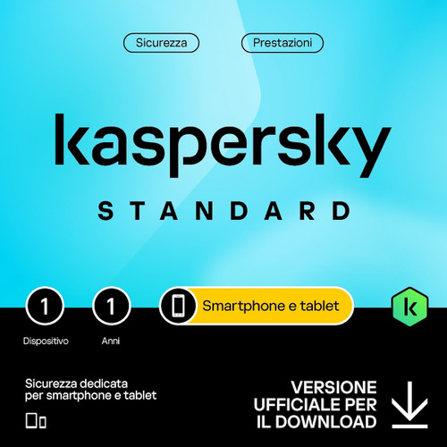 KASPERSKY - Kaspersky Standard Mobile 1 dispositivo 1 anno ESD - 8080001088 KASPERSKY - Kaspersky Standard Mobile 1 dispositivo 1 anno ESD - 8080001088