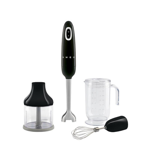 SMEG - Smeg Frullatore Immersione con Accessori 50's Style – Nero LUCIDO – HBF03BLEU - 2240016662